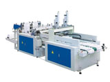 Double channel shopping bag making machine